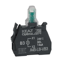Изображение товара КЭАЗ Световой блок OptiSignal D22 A45-LB-VB3 зеленый 24VACDC ZBVB3.