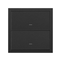 Изображение товара Simon 100 Черный матовый Кит 1 пост, фронт. 1 рамка + 2 клавиши выключателей