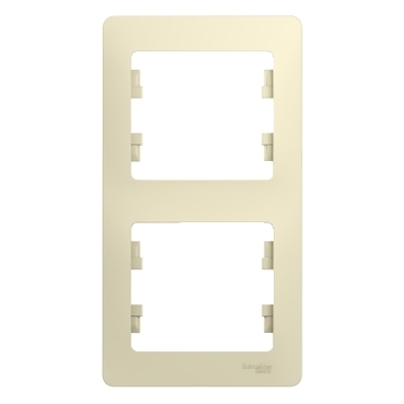 Изображение товара Systeme Electric Glossa Беж Рамка 2-ая, вертикальная