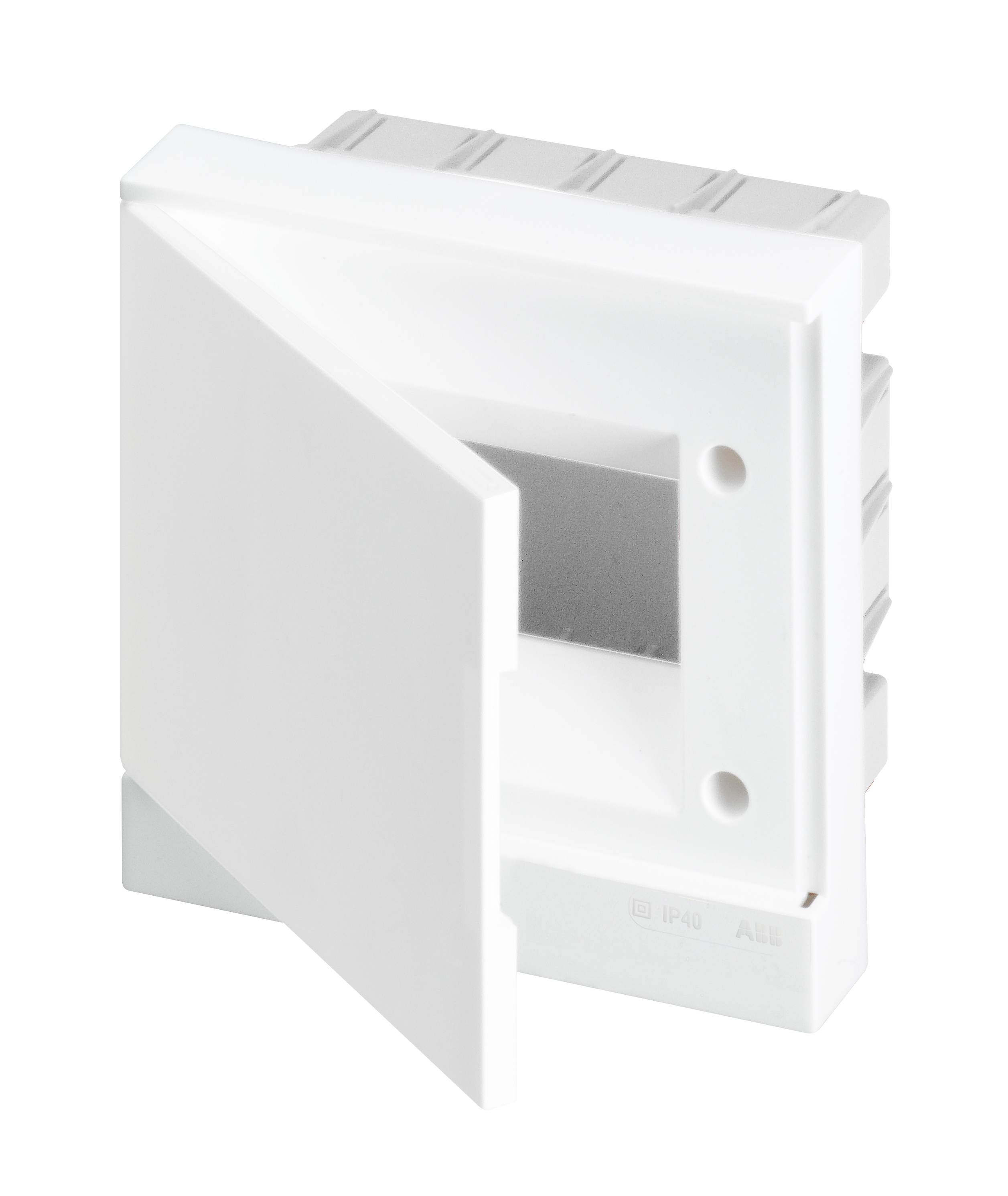 Изображение товара ABB Basic E Бокс в нишу 6М белая непрозрачная дверь с клеммами