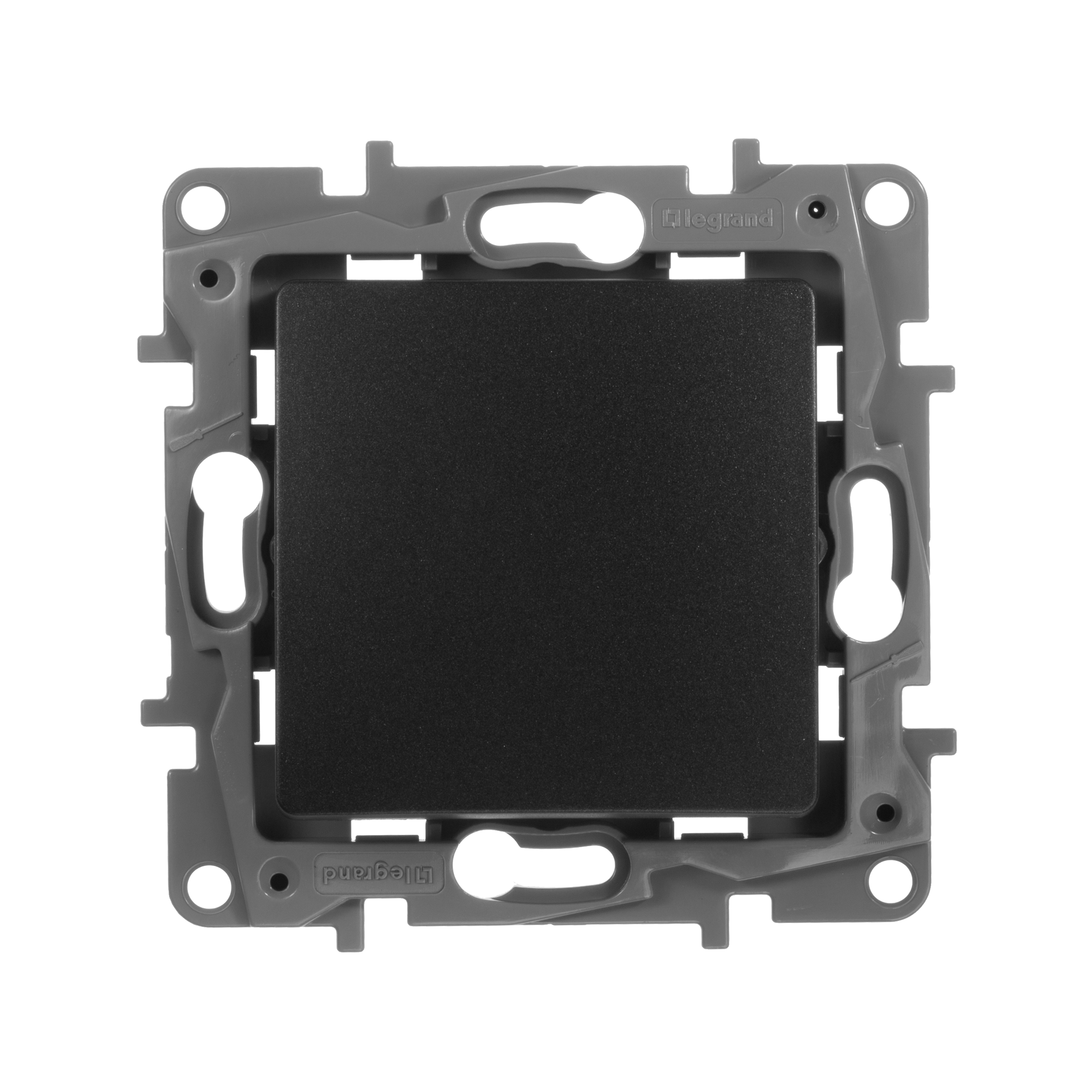 Изображение товара Legrand Etika Антрацит Выключатель 1-клавишный, авт.клеммы, 10AX, 250 В.