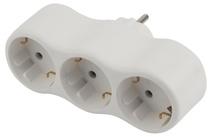 Изображение товара ЭРА Разветвитель электрический SPx-3e-W на 3 розетки с заземлением 16А белый