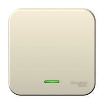 Изображение товара Systeme Electric Blanca наруж Молочный Выключатель 1-клавишный с подсветкой, 6А, 250В, изолир. пластина