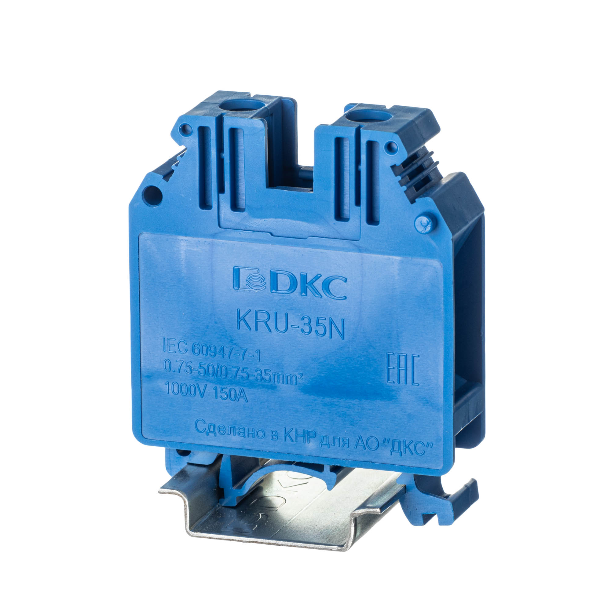 Изображение товара DKC Nuputuk клемма проходная 2x35 мм² DIN-рейка синяя