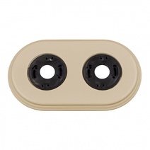 Изображение товара BIRONI Шедель/Лизетта Керамика Песочное золото Рамка 2-ая (скрытый и накладной монтаж)