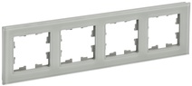 Изображение товара IEK BRITE DECOR Дымчатый глянец стекло Рамка 4-м РУ-4-2-БрД