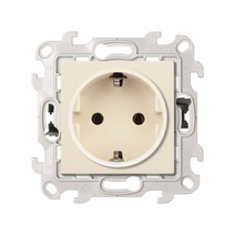 Изображение товара Simon 24 Слоновая кость Розетка 2К+3 без защитных шторок Push&Go