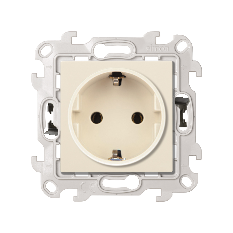 Изображение товара Simon 24 Слоновая кость Розетка 2К+3 Push&Go без защитных шторок