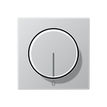 Изображение товара JUNG Алюминий Накладка регулятора скорости 245.20 (лакированный дюропласт)