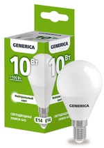 Изображение товара IEK GENERICA Лампа LED G45 шар 10Вт 230В 4000К E14