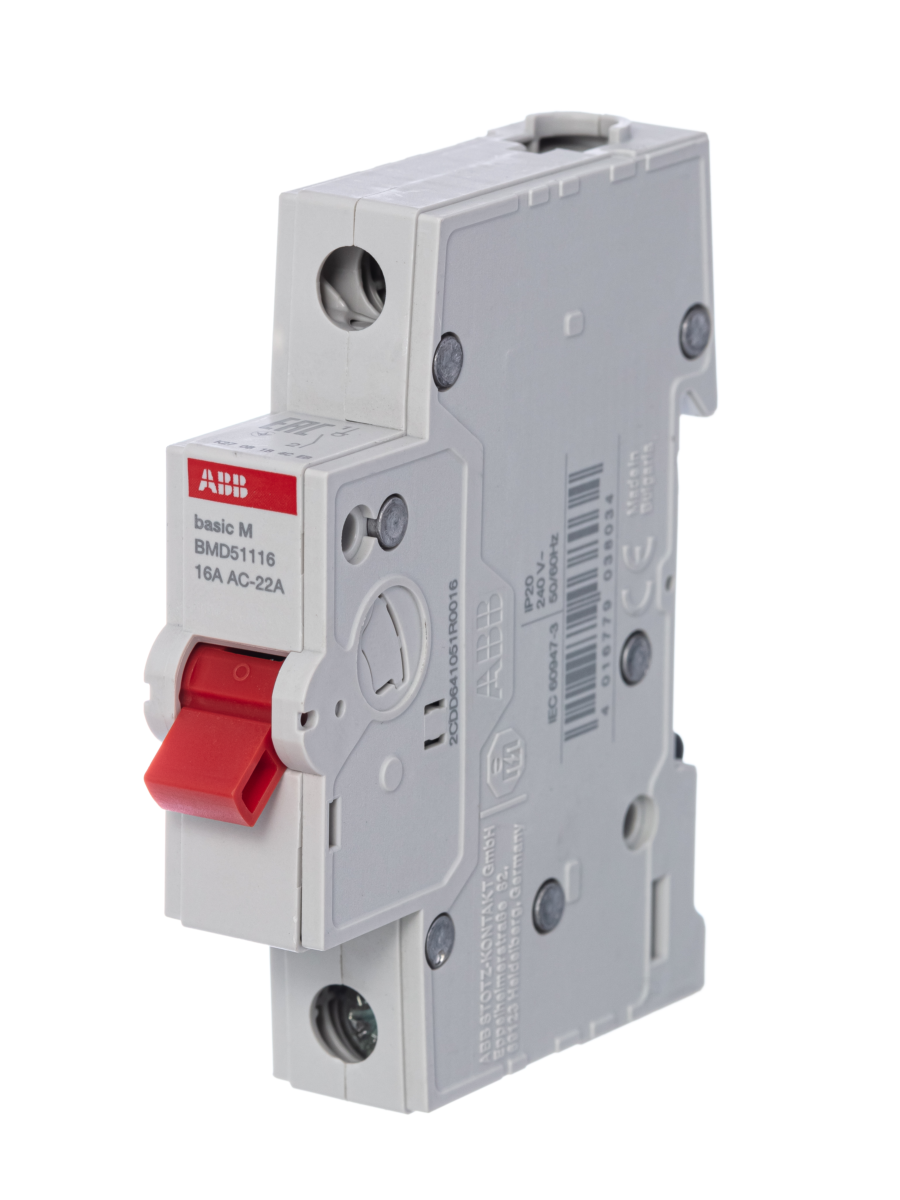 Изображение товара Выключатель нагрузки ABB Basic M 16A 1P IP40 с индикатором Изображение товара Выключатель нагрузки ABB Basic M 16A 1P IP40 с индикатором