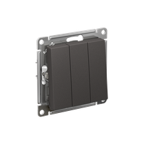 Изображение товара Systeme Electric AtlasDesign Базальт Выключатель 3-клавишный, сх.1+1+1, 10АХ, механизм
