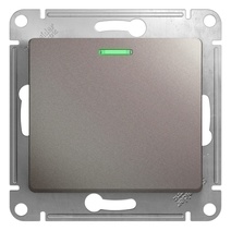 Изображение товара Systeme Electric Glossa Платина Выключатель 1-клавишный с подсветкой, сх.1а, 10AX