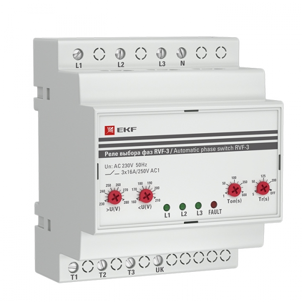 Изображение товара EKF PROxima Реле выбора фаз РВФ-3.