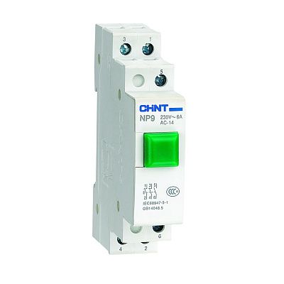 Изображение товара CHINT Кнопка модульная NP9-10/1 без подсветки, 1НО, зеленая