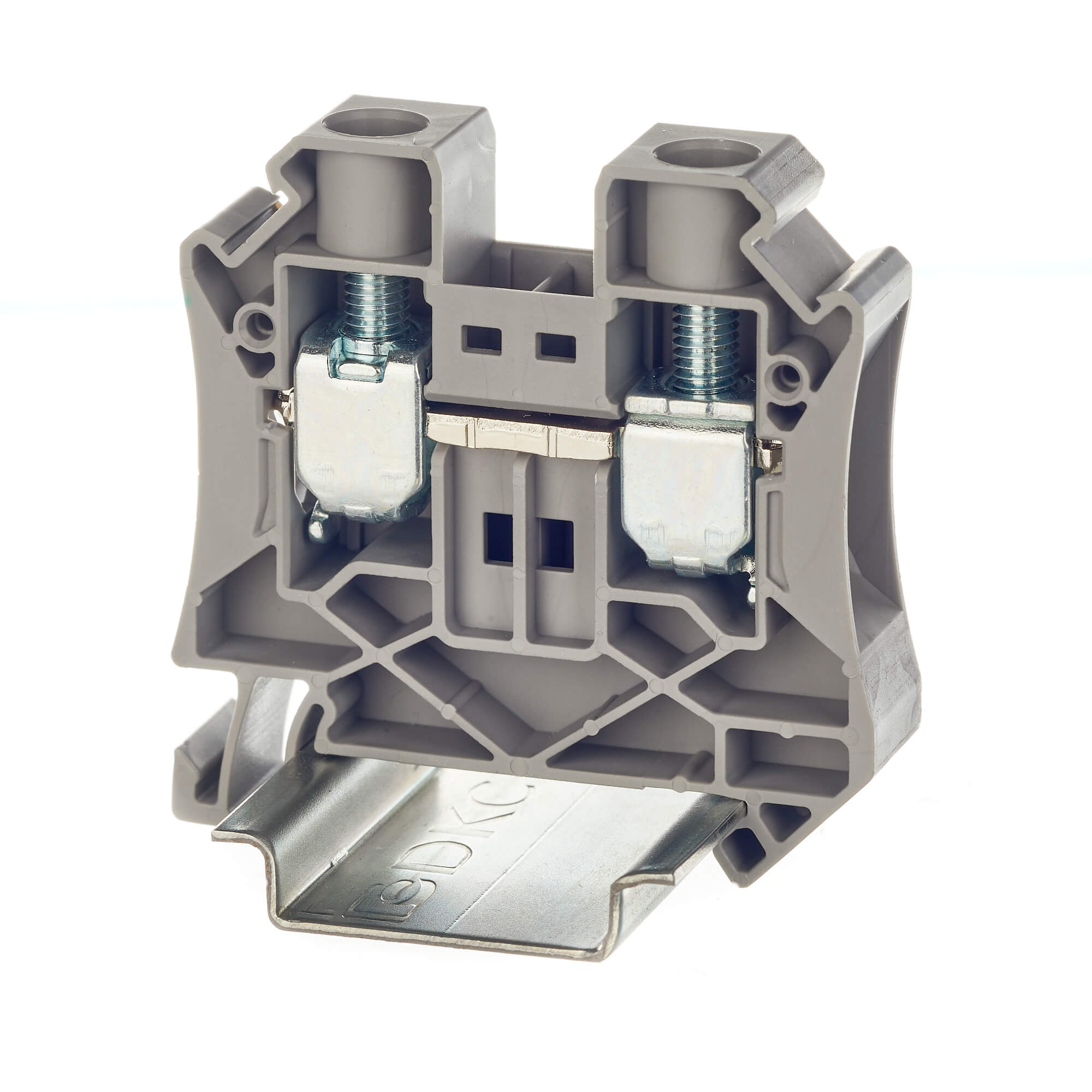 Изображение товара DKC Nuputuk клемма проходная 2X16 мм², винтовой зажим, DIN-рейка, серый