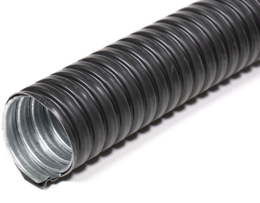 Изображение товара ГОФРОМАТИК (ЗЭТАРУС) Металлорукав в ПВХ изоляции МРПИ НГ 20 (50 м/упаковка ) черный
