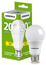 Изображение товара IEK GENERICA Лампа LED A60 груша 20Вт 230В 3000К E27