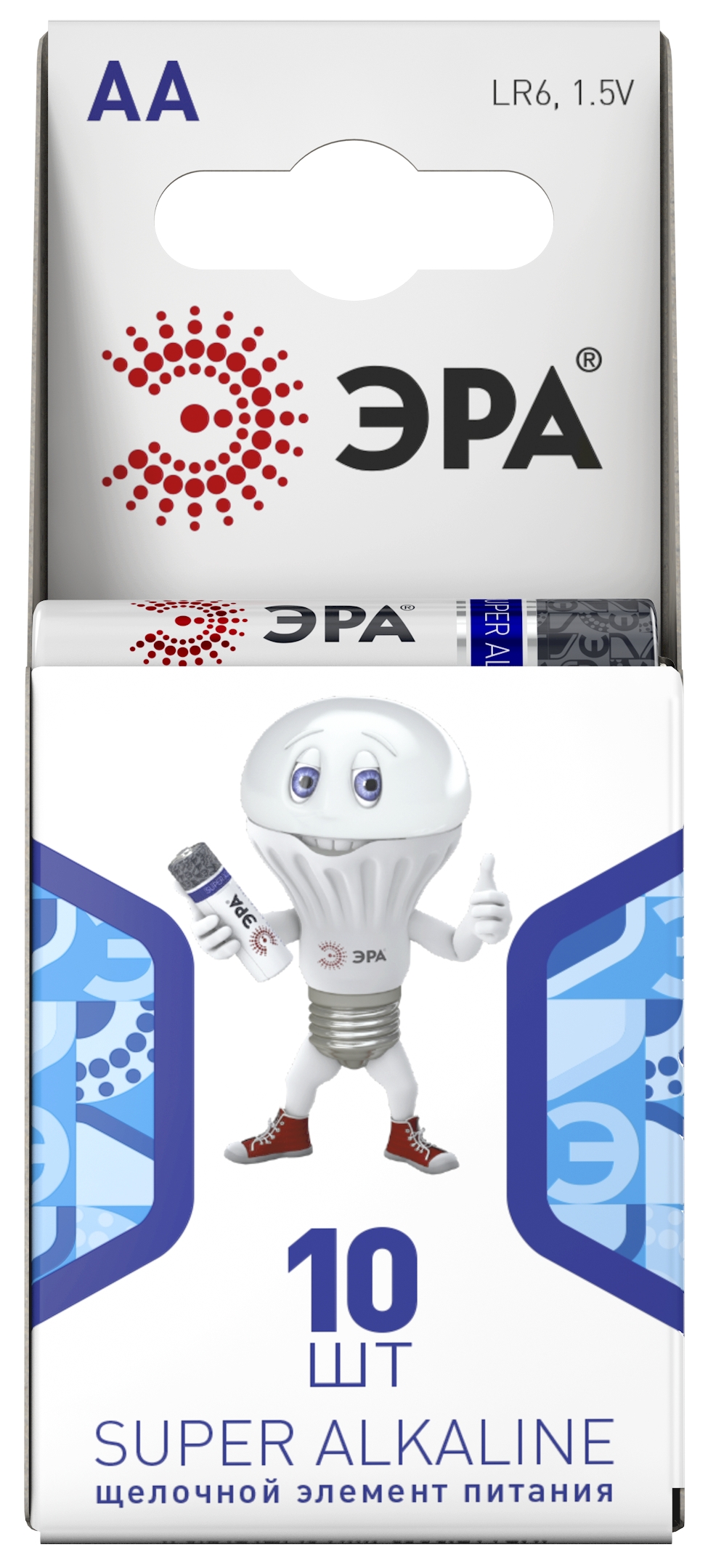Изображение товара ЭРА Батарейки LR6-10BL компактный SUPER Alkaline (100/600/18000)