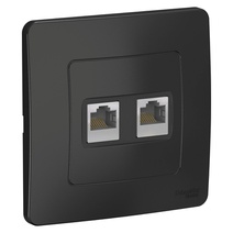 Изображение товара Systeme Electric Blanca внутр Антрацит Розетка 2-ая компьютерная RJ45