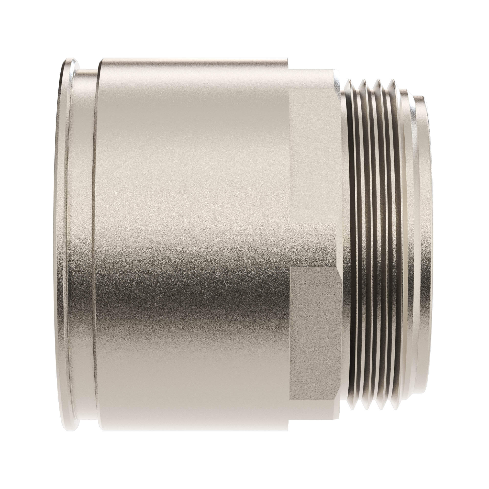 Изображение товара DKC Муфта труба-коробка д.50мм, IP66/IP67, М50х1,5, никелированная латунь