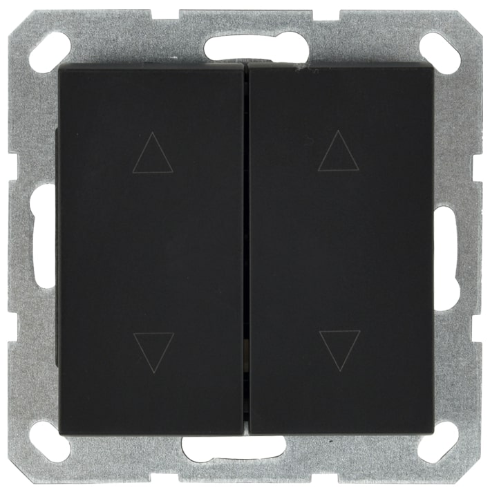 Изображение товара Jasmart G Черный матовый Выключатель 2-кл жалюзи 10A 250V~