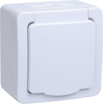 Изображение товара IEK GERMES PLUS РСб20-3-ГПБб роз.1м с з/к о/у IP54 (цвет крышки:белый)