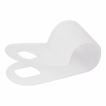 Изображение товара Кабельная скоба под винт 6 мм, белая, упаковка 50 шт. Rexant.