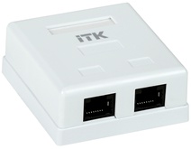 Изображение товара IEK ITK Настенная инф. розетка RJ45, кат.5Е UTP, 2-порта