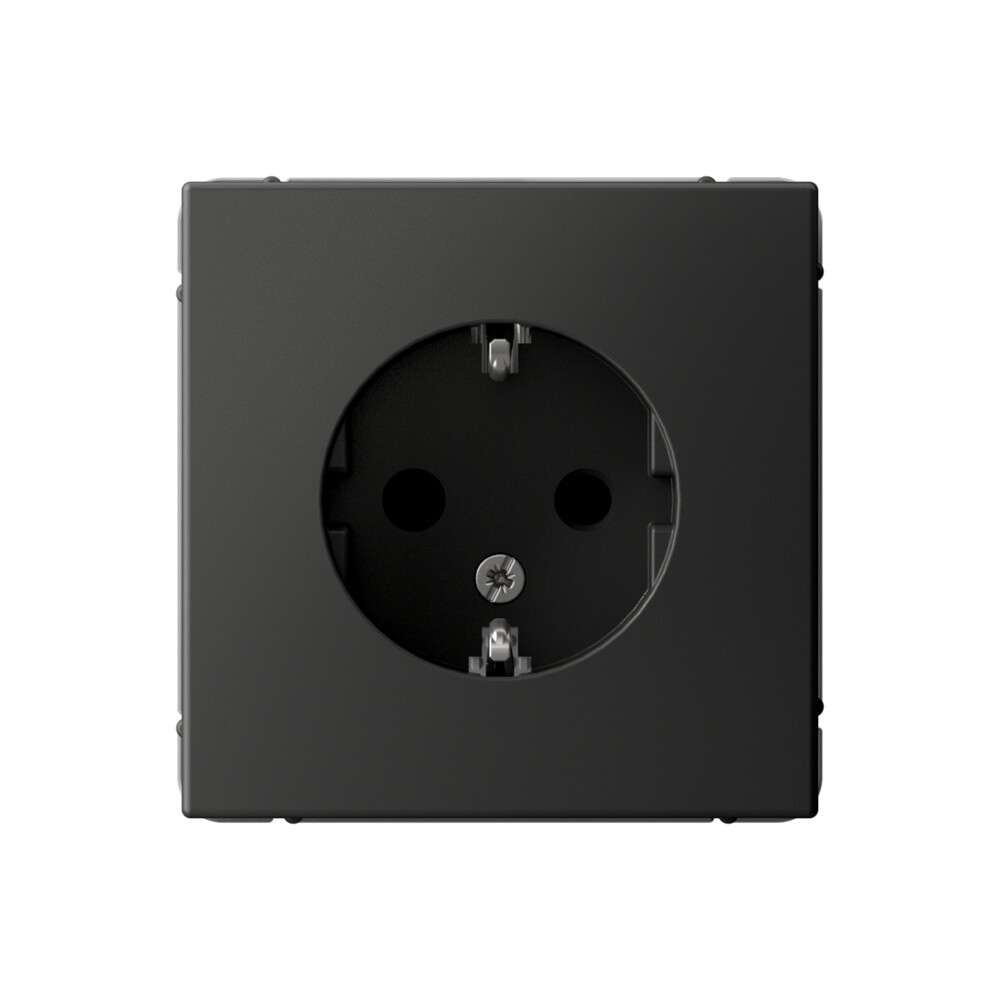 Изображение товара ArtGallery базальт: розетка с заземлением и шторками, 16 А