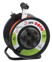 Изображение товара ЭРА RMx-4es-3x1,5-40m-IP44 — силовой удлинитель на катушке, 4 розетки, 40 м, IP44