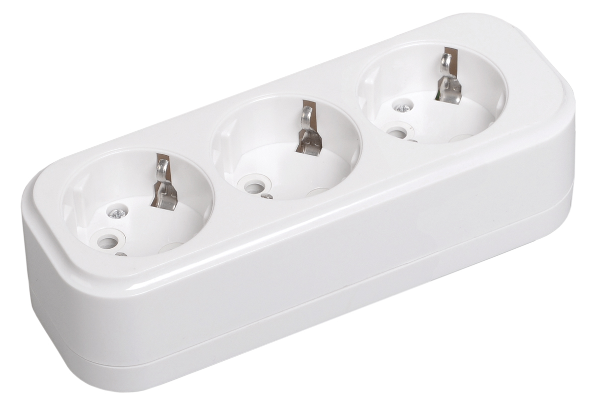 Изображение товара IEK Розетка переносная разб. К03 3 места CLASSIC