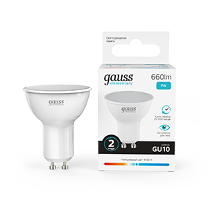 Изображение товара Gauss Лампа Elementary MR16 9W 660lm 4100К GU10 LED