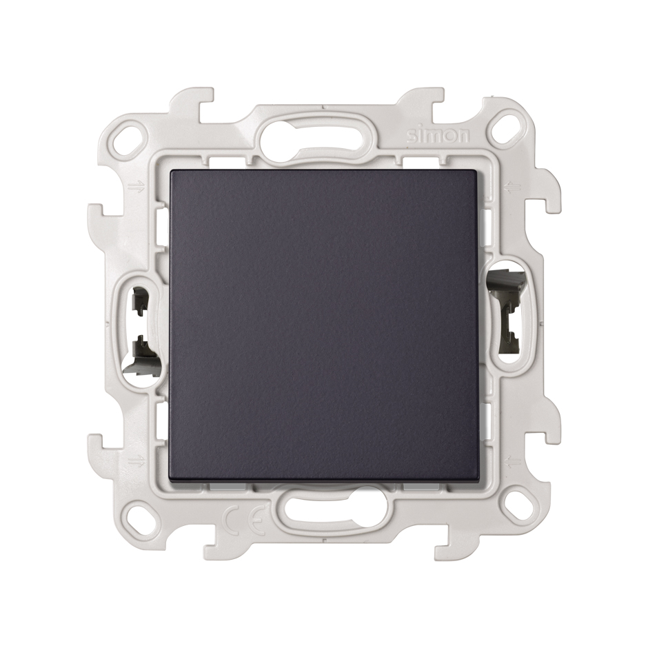 Изображение товара Simon 24 Графит Одноклавишный кнопочный выключатель Push&Go