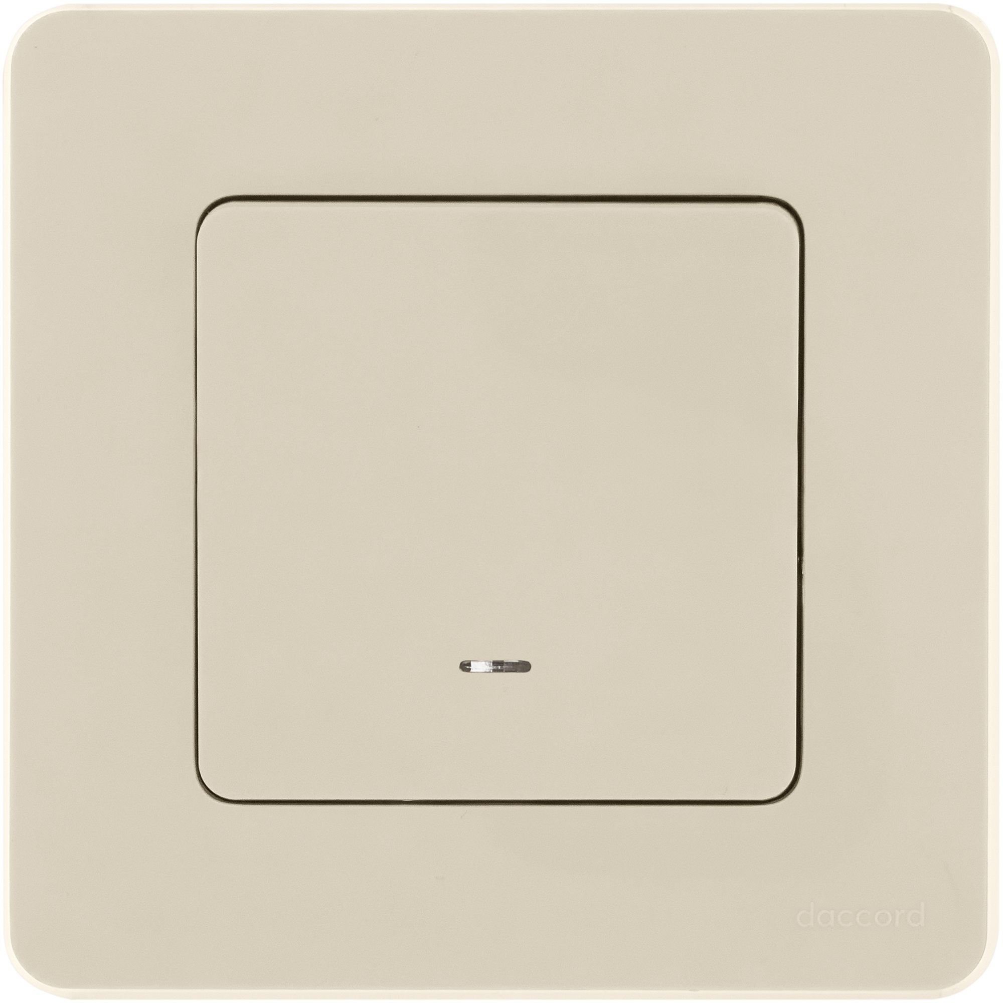 Изображение товара Legrand/Daccord INSPIRIA Слоновая кость Переключатель одноклавишный с подсветкой/индикацией 10 AX - 250 В.