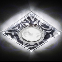 Изображение товара Ambrella Встраиваемый точечный светильник со светодиодной лентой S234 BK/CH/WH черный/серебро/MR16+3W(LED WHITE)