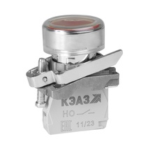 Изображение товара КЭАЗ Кнопка КМЕ4210мС-красный-1но+0нз-цилиндр-IP65.