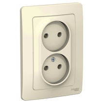 Изображение товара Systeme Electric Blanca внутр Молочная Розетка 2-ая б/з без шторок, 16А, 250В