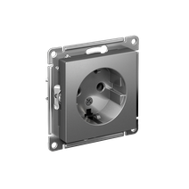 Изображение товара Systeme Electric AtlasDesign Сталь Розетка с/з, 16А, механизм
