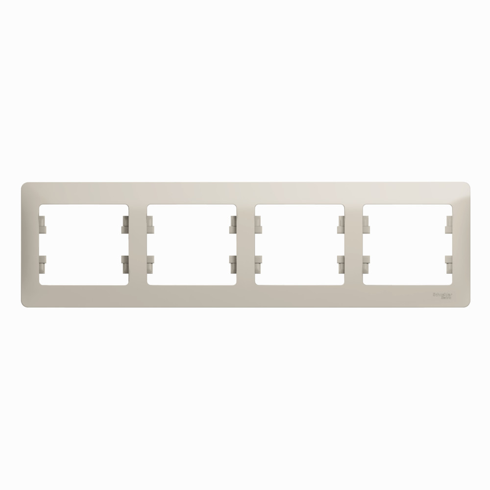 Изображение товара Systeme Electric Glossa Молочный Рамка 4-ая, горизонтальная