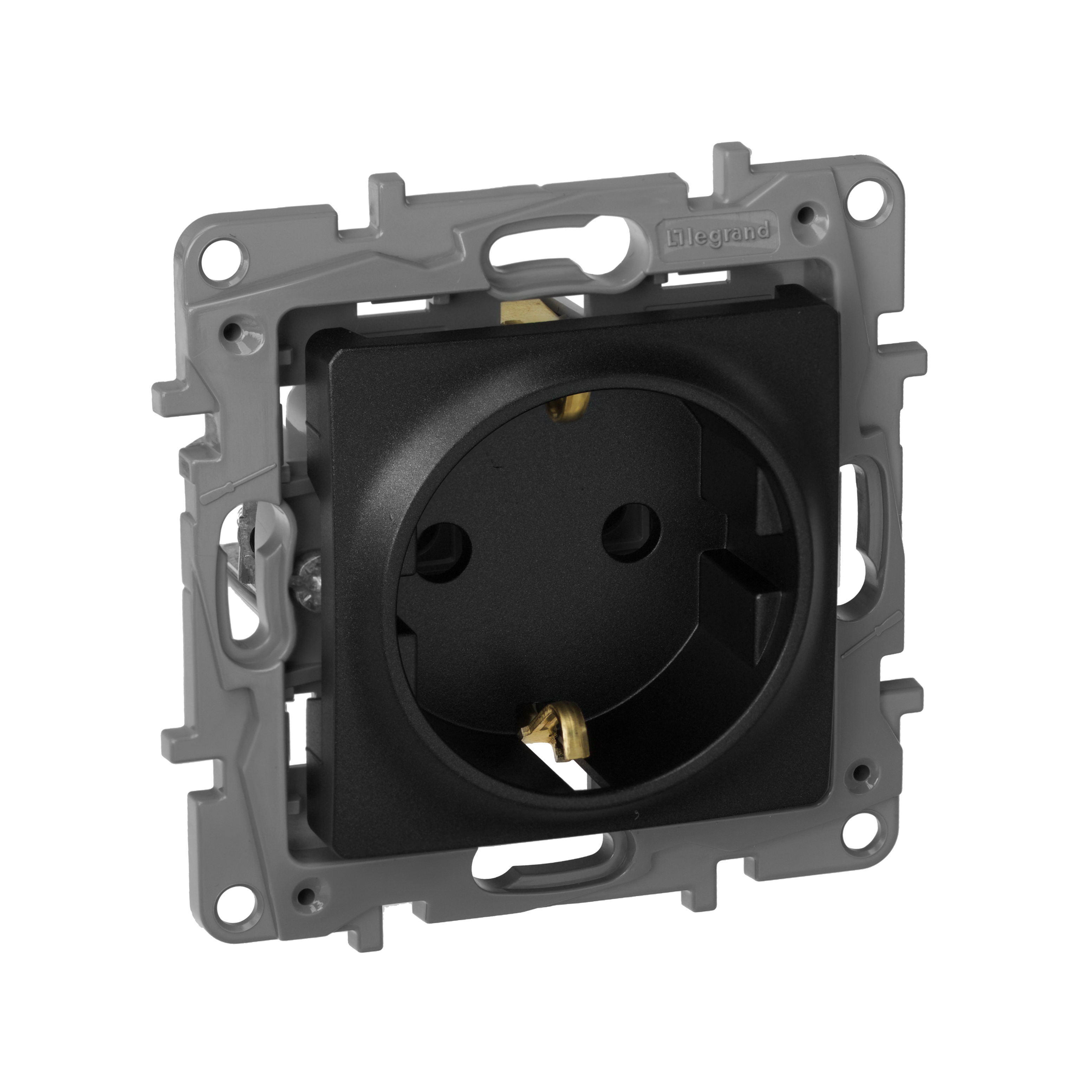 Изображение товара Legrand Etika Антрацит — розетка с заземлением, 16 А, 250 В