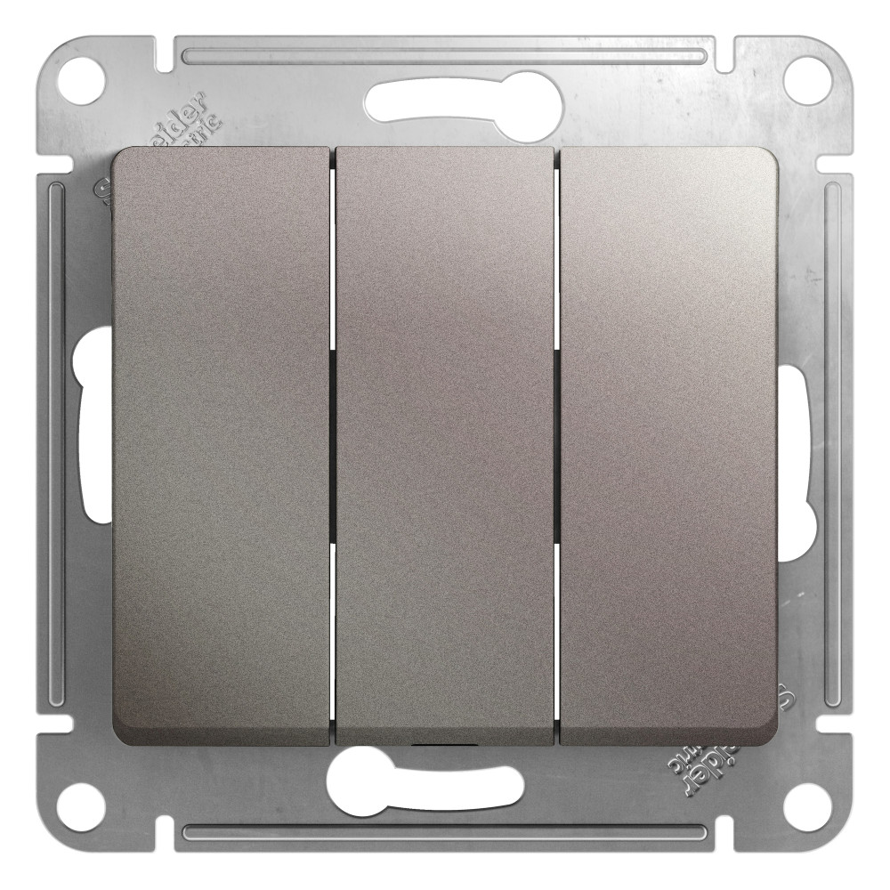 Изображение товара Glossa Платина 3-клавишный выключатель, 250 В, 10 A