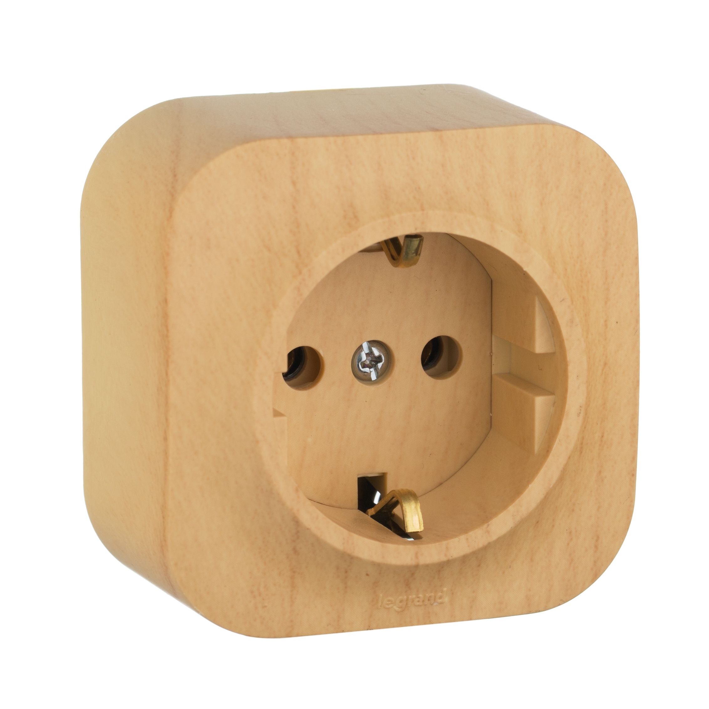 Изображение товара Legrand Quteo розетка с заземлением, дерево, IP20, 250В, 16А
