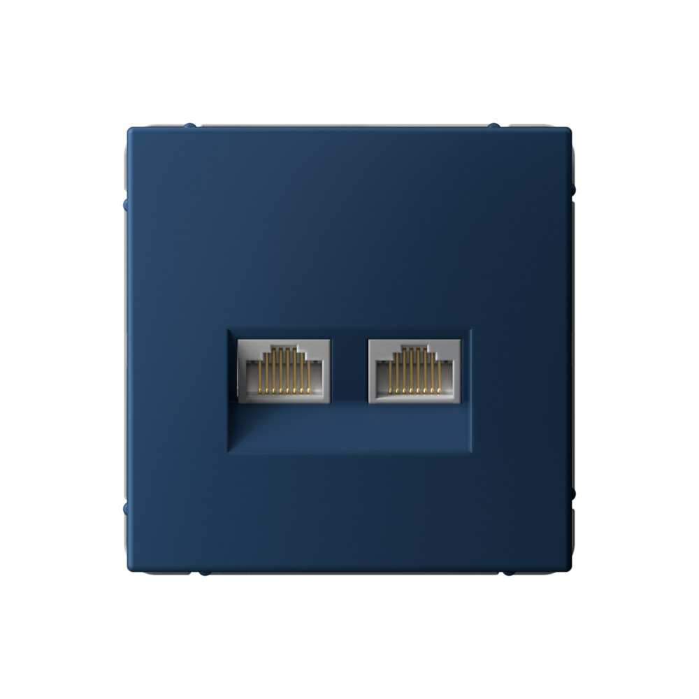 Изображение товара Systeme Electric ArtGallery Аквамарин Розетка двойная компьютерная RJ45+RJ45, кат.6А, механизм
