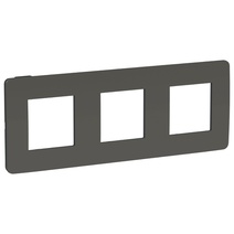 Изображение товара Schneider Electric Unica Studio Дымчато-серая/Антрацит Рамка 3-ная
