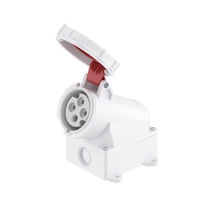 Изображение товара DKC WS IP67 32A 3P+E 400В - настенная розетка промышл. красная Изображение товара DKC WS IP67 32A 3P+E 400В - настенная розетка промышл. красная