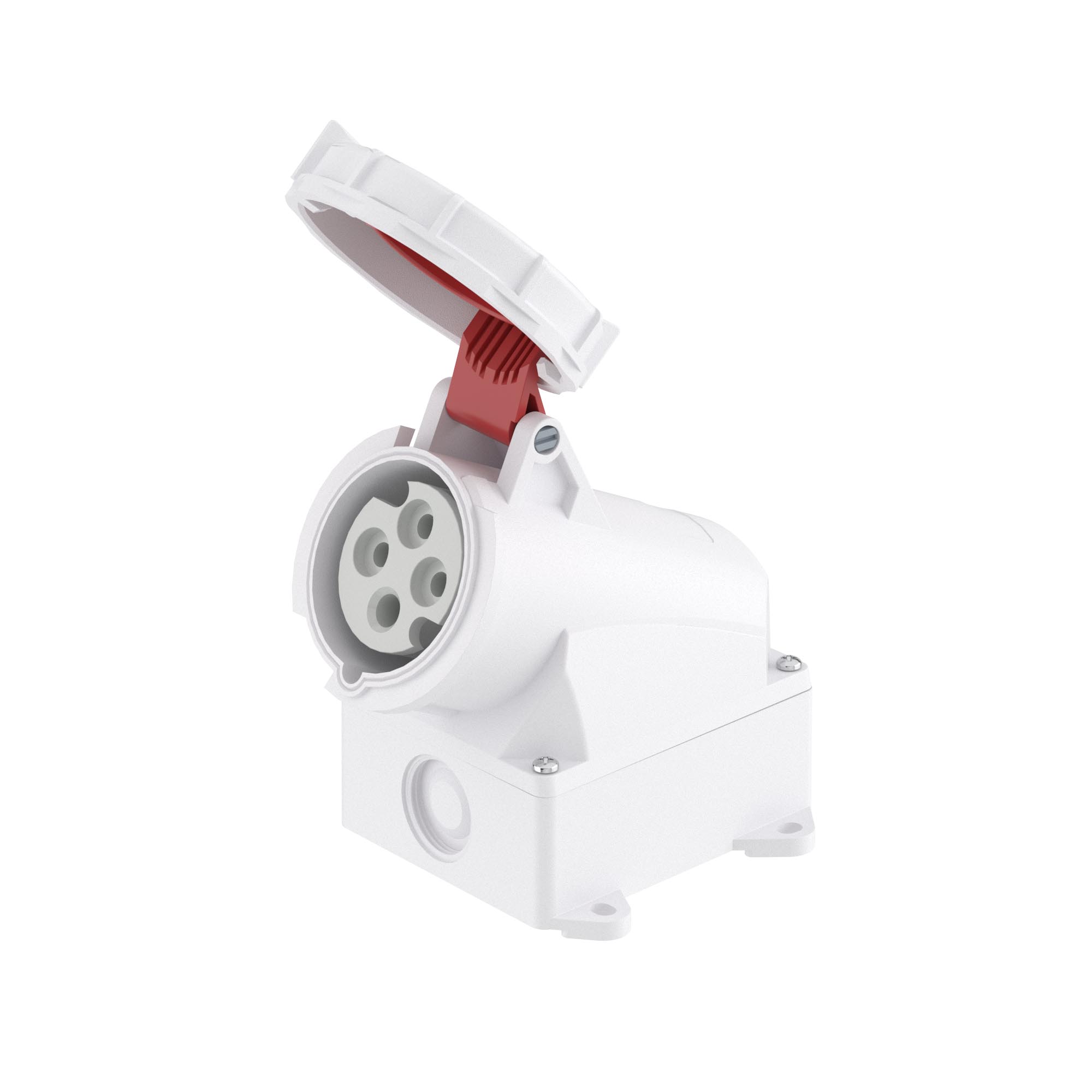 Изображение товара DKC WS IP67 32A 3P+E 400В - настенная розетка промышл. красная Изображение товара DKC WS IP67 32A 3P+E 400В - настенная розетка промышл. красная