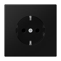 Изображение товара JUNG LS 990 Черный матовый Розетка с заземлением, винтовой зажим, SCHUKO