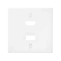 Изображение товара Simon 100 Белый матовый Накладка розетки HDMI + USB