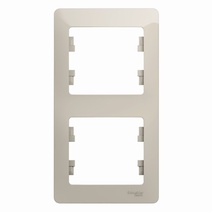 Изображение товара Systeme Electric Glossa Молочный Рамка 2-ая, вертикальная